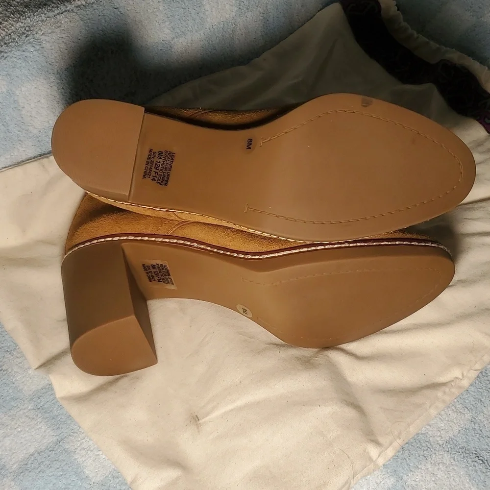 New Tory Burch ‘Hilary’ Suede Tan Brown Suede Ankle Booties Boots Size 8